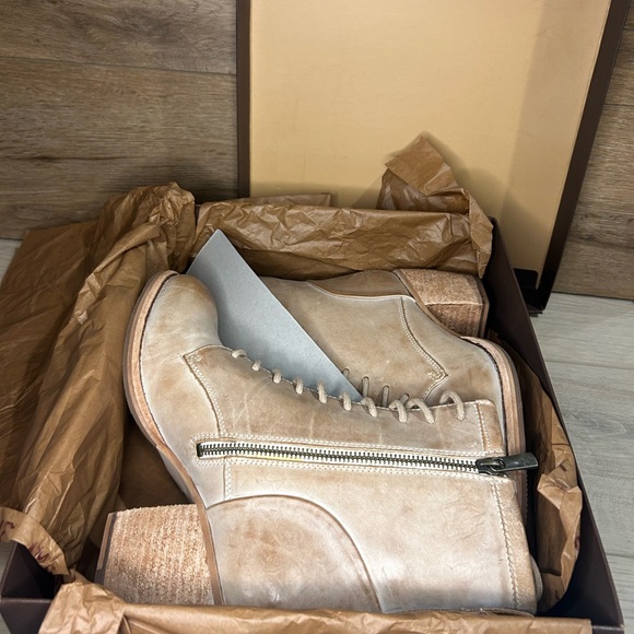 NIB Patricia Nash Sicily Ivory Heel Boots 10 - Picture 7 of 8